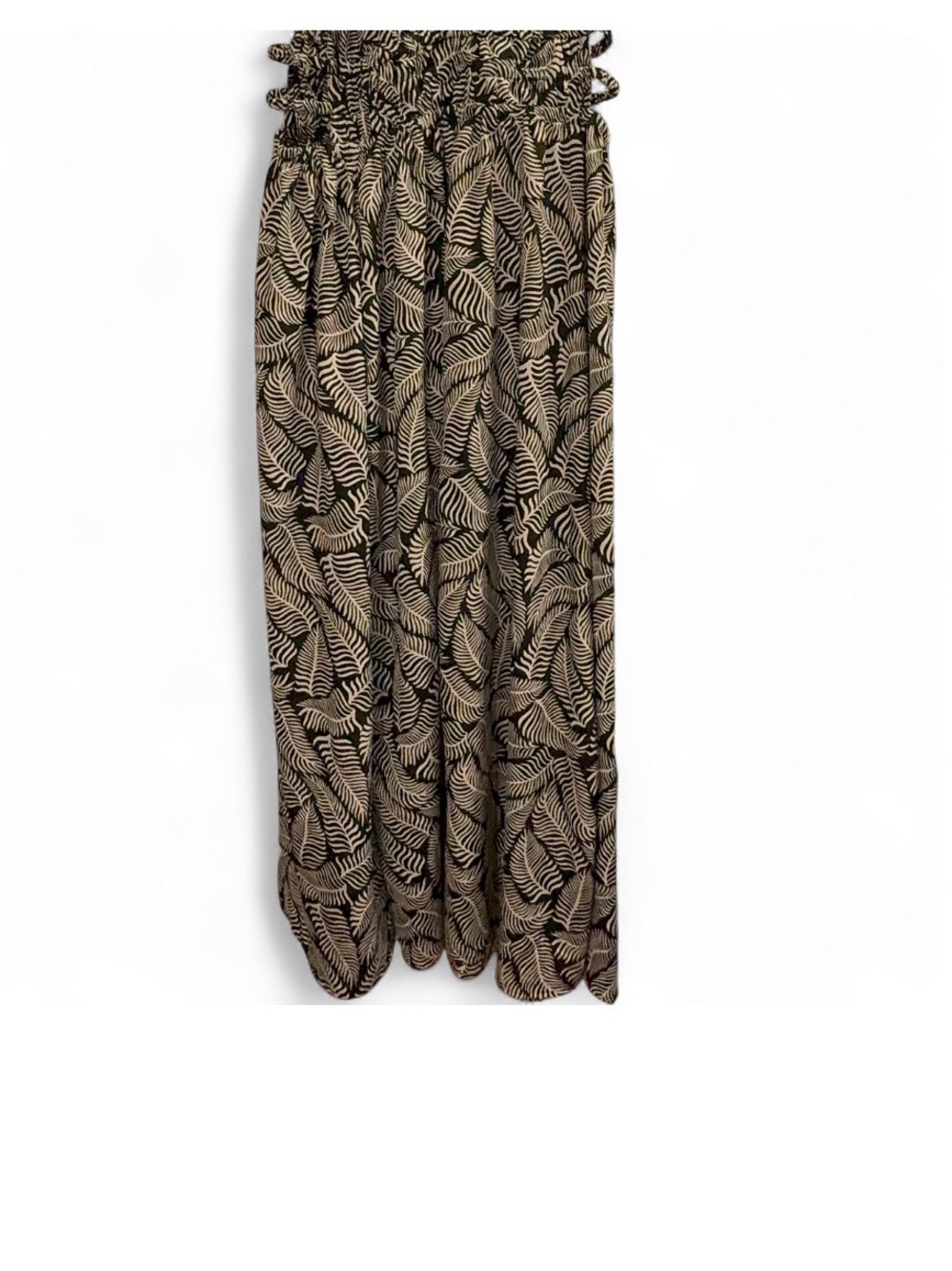 Lush Brown and Tan Fern Print Maxi Dress - Picture 7 of 7